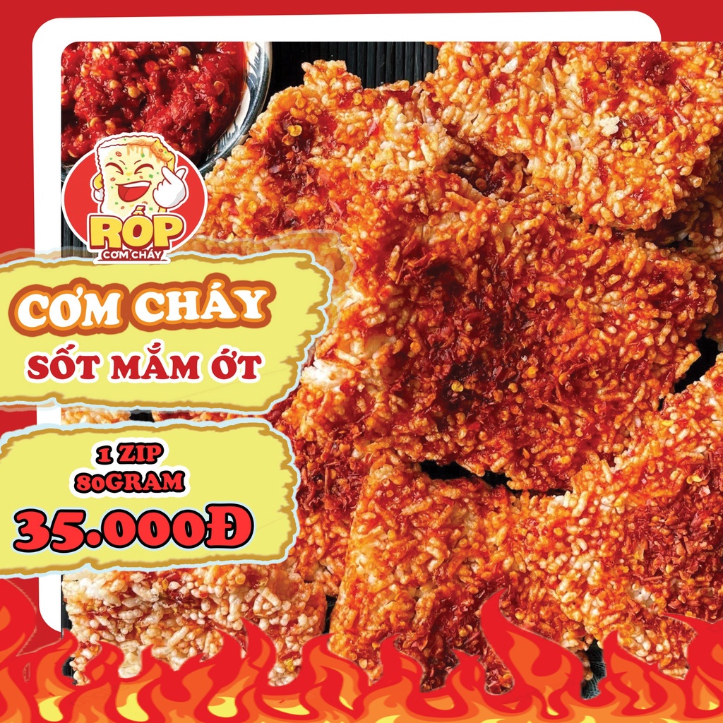 Cơm Cháy Rốp sốt mắm ớt loại 80 gram