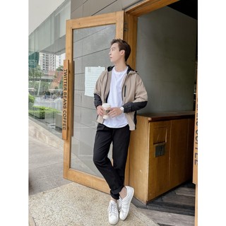 Quần kaki slimfit phối tag da BTM - 27.476 - BTM Studios
