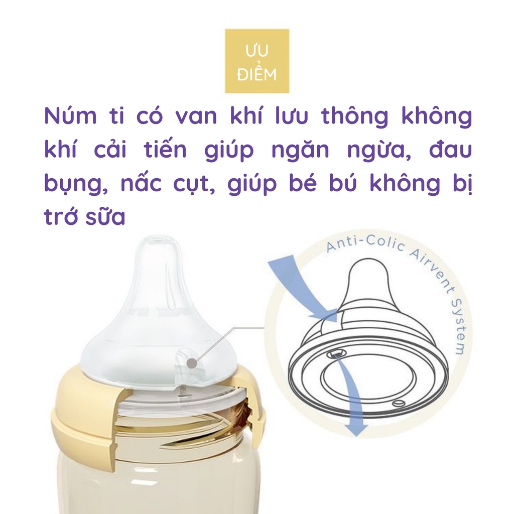 Bình Sữa Moyuum Nội Địa Hàn Quốc Hình Lạc Đà PP Bởi Ấm Baby Nhựa PPSU Silicon Siêu Mềm Cho Bé 170ml/ 270ml Ấm Gift Decor