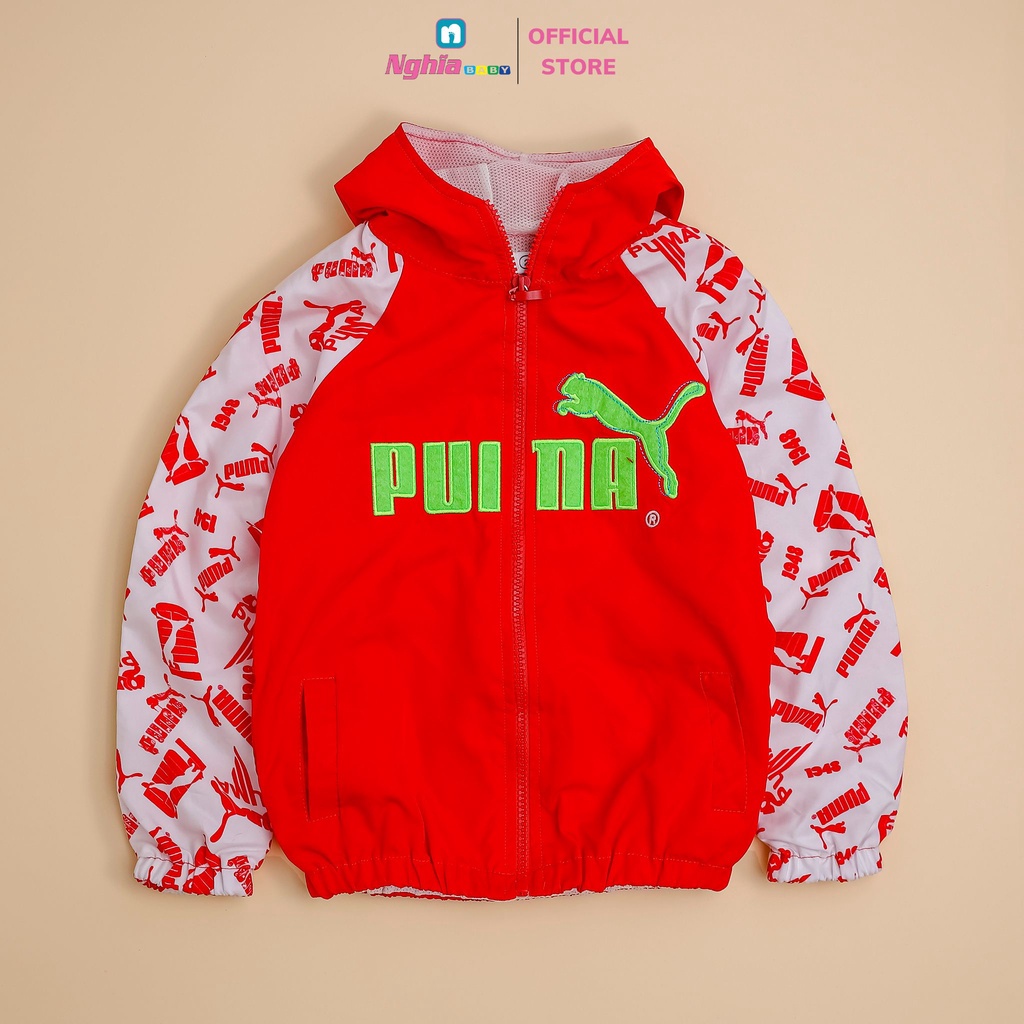 Áo khoác gió lót lưới NGHĨA BABY dành cho bé trai, bé gái từ 13kg-23kg