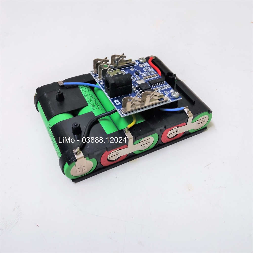 Pin máy khoan 18v - 21V 2.6AH Đóng sẵn + Mạch bảo vệ 45A. Dùng thay pin máy khoan, bắt vít, pin máy siết bulong...
