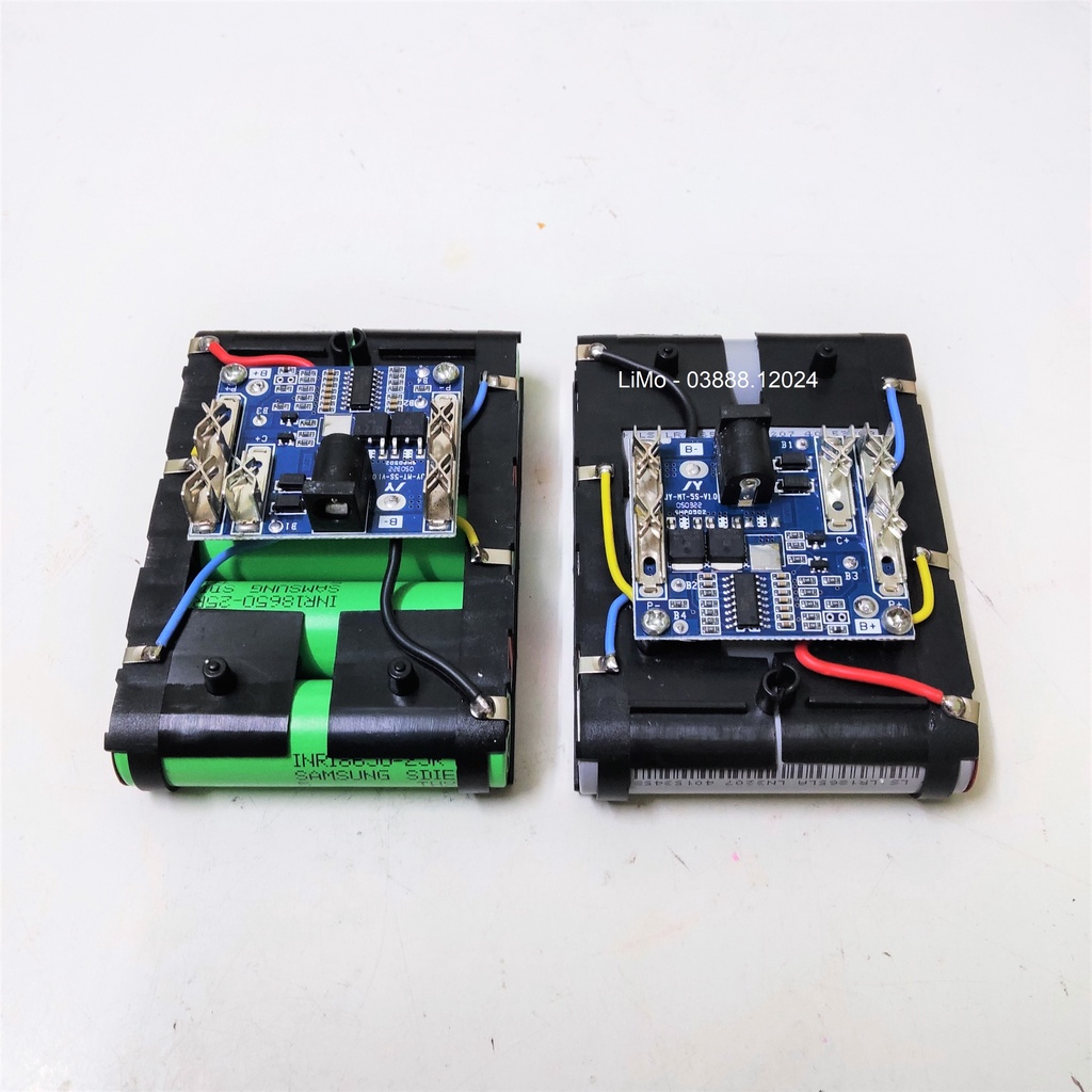 Pin máy khoan 18v - 21V 2.6AH Đóng sẵn + Mạch bảo vệ 45A. Dùng thay pin máy khoan, bắt vít, pin máy siết bulong...