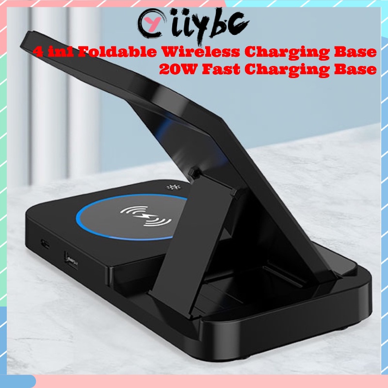 Đế Sạc Nhanh Không Dây 4 Trong 1 20W Cho IOS / Android / Watch / Headphone
