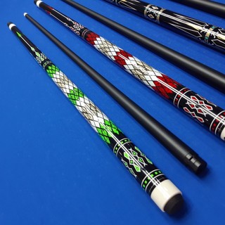 Cơ bida 3c, bi a lỗ ZERO, full đen, ngọn sơn đen mù