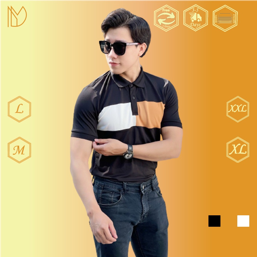 (FREESHIP TOÀN QUỐC) ÁO POLO NAM PHỐI MÀU ÁO THUN CỔ TRỤ CÔNG SỞ