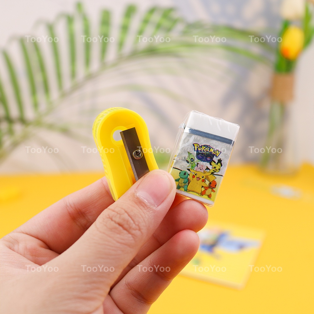 Set túi dụng cụ học tập PIKACHU POKEMON 6 món dễ thương cute TooYoo BK00033