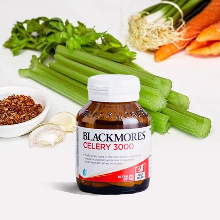 Viên Uống Cần Tây Blackmores Hỗ Trợ Ngăn Ngừa Gout Celery 3000mg 50 Viên