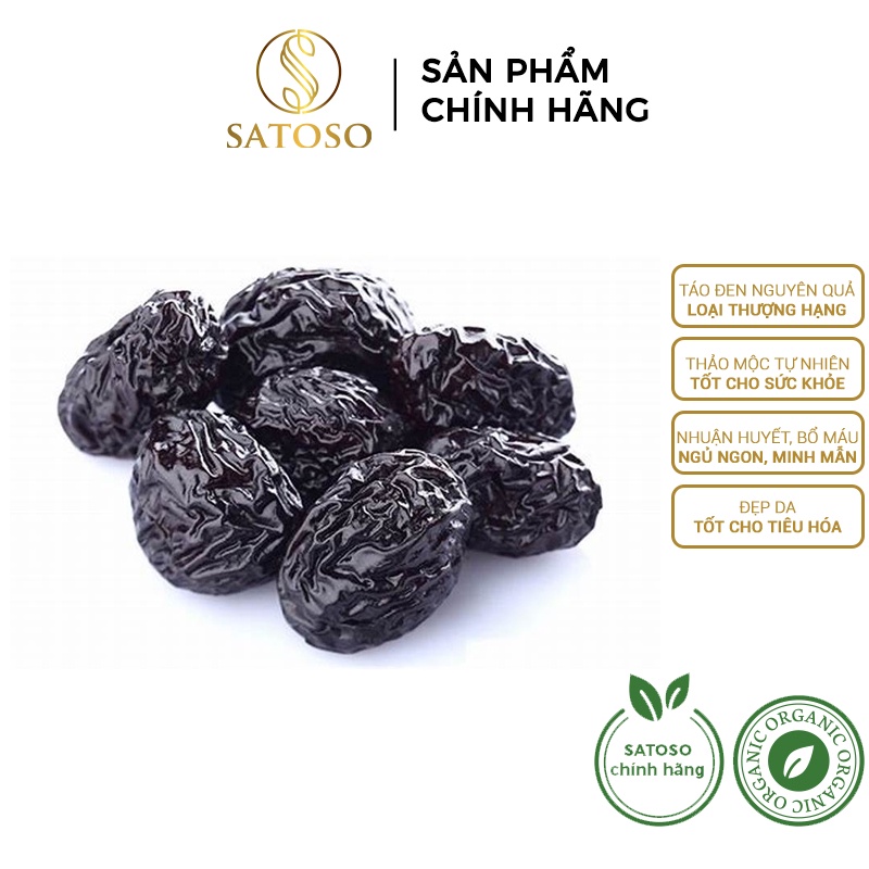 Táo tàu đen nguyên quả SATOSO 100g giúp ngủ ngon giấc và tốt cho hệ tiêu hóa
