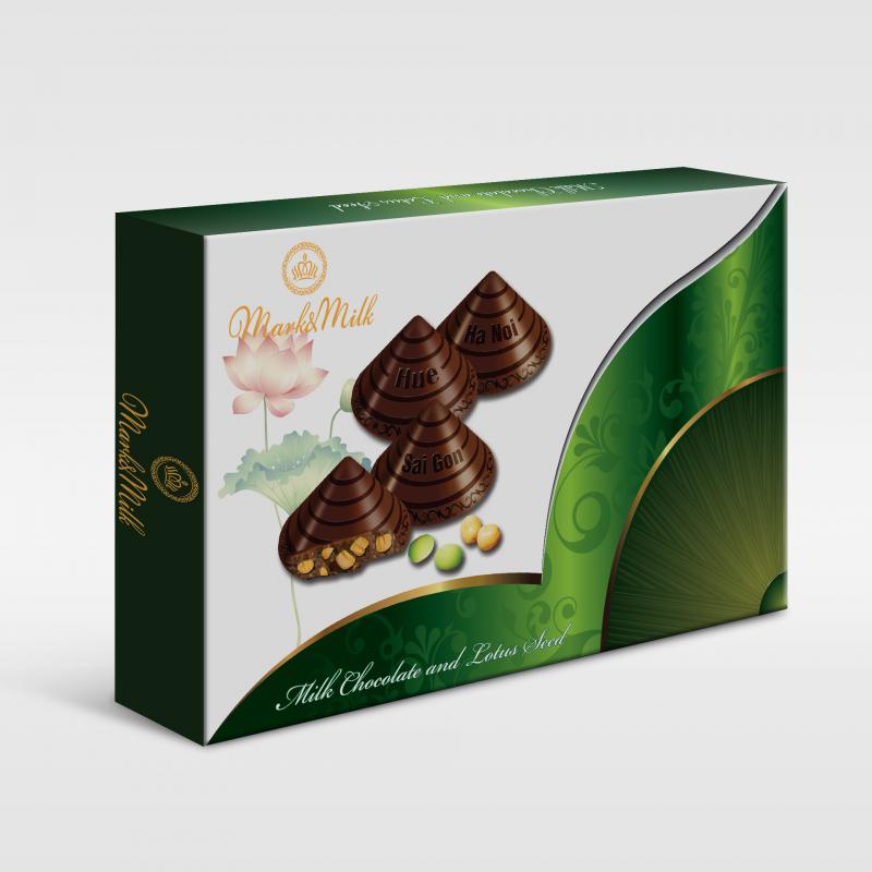 Socola Nón Lá Mark&Milk HG Hạt Sen/Điều/Sữa/Cà Phê 120G