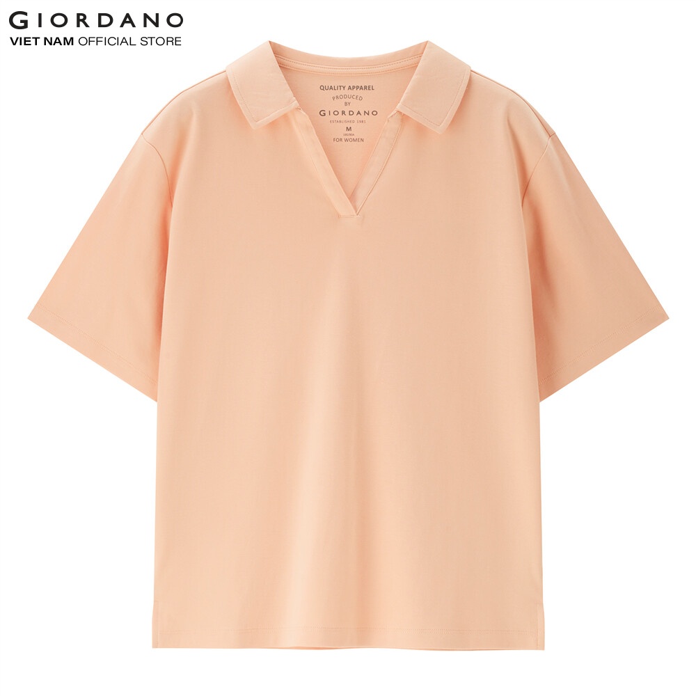 Áo Thun Có Cổ Nữ Interlock Tee Giordano 05323228