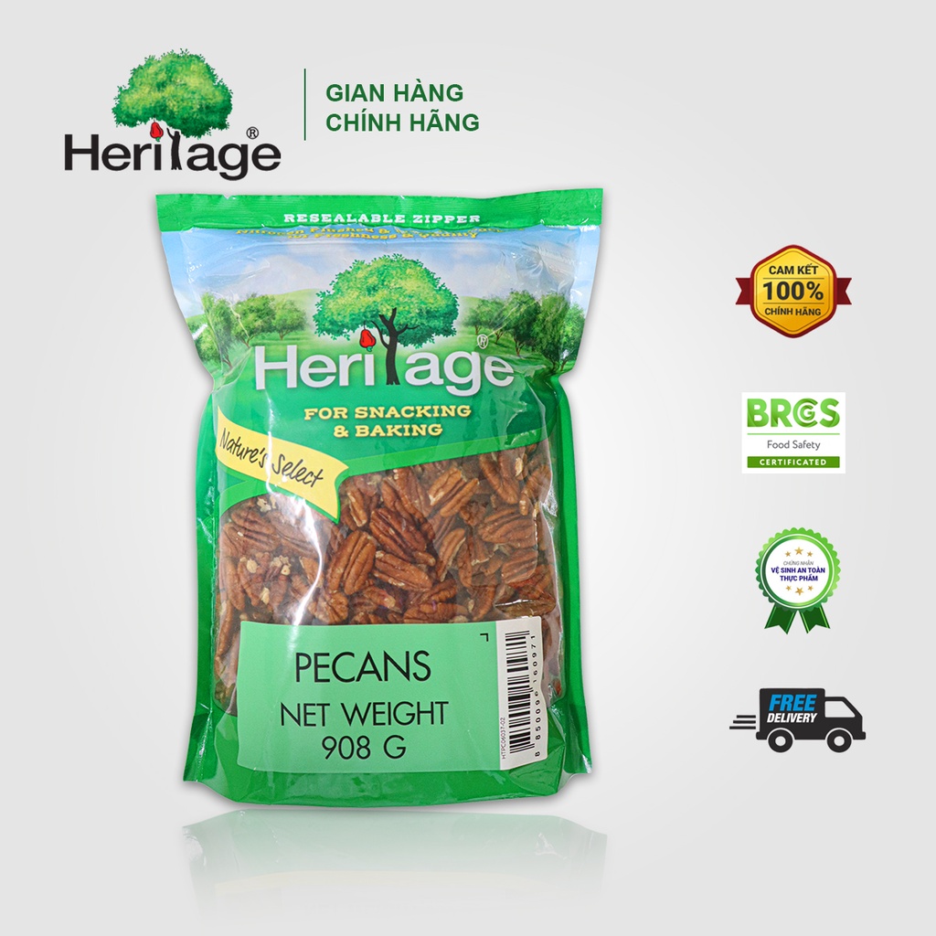 HẠT HỒ ĐÀO HERITAGE NGUYÊN LIỆU TỪ MỸ 908G -US PECAN