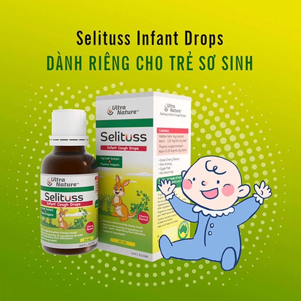 Tinh chất ho Siro ho Selituss 100ml - Bé giảm ho mẹ yên tâm - Hỗ trợ giảm ho, long đờm, giảm đau rát họng cho trẻ