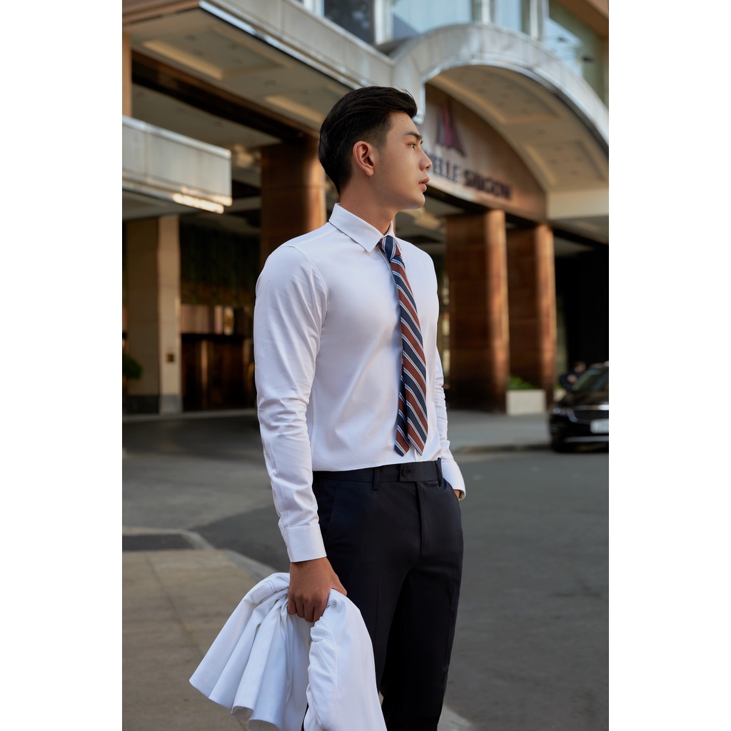 Áo Sơ Mi Americus Gosani Có Độ Bóng Mờ Màu Trắng