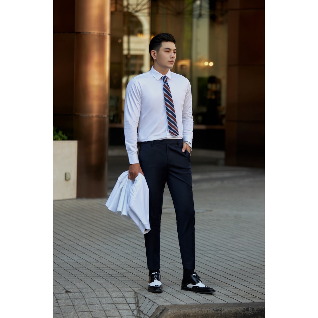 Áo Sơ Mi Americus Gosani Có Độ Bóng Mờ Màu Trắng