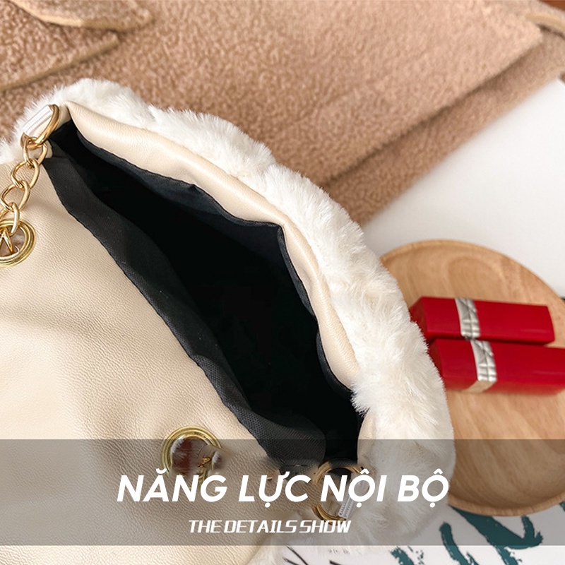 Túi Đeo Chéo Lông Xù Thời Trang Hàn Quốc Dành Cho Nữ