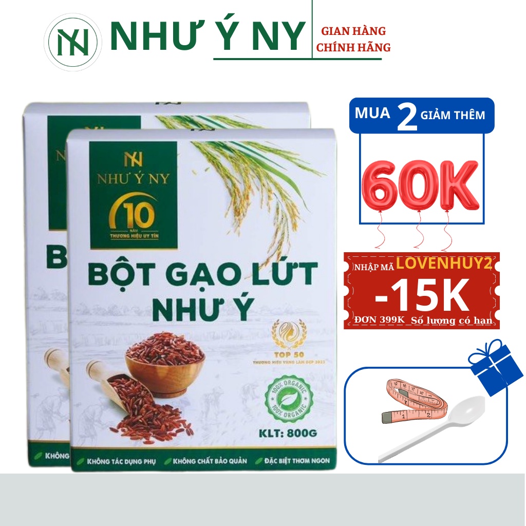 Bôt Gạo Lứt Giảm Cân Như Ý Ny Và Trà Lá Nam Như Ý Ny Hỗ Trợ Giảm Cân, Giữ Dáng, Dễ Uống 800gr