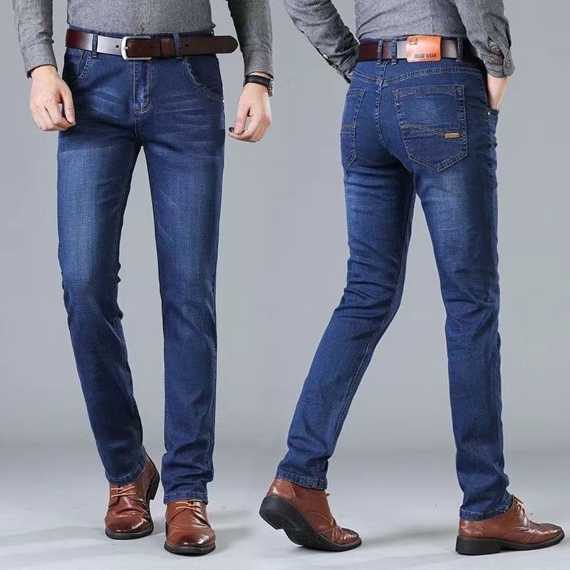 Quần Jean Dài Lưng Cao Phối Túi Lớn Thoáng Khí Thời Trang Cao Cấp Cho Nam