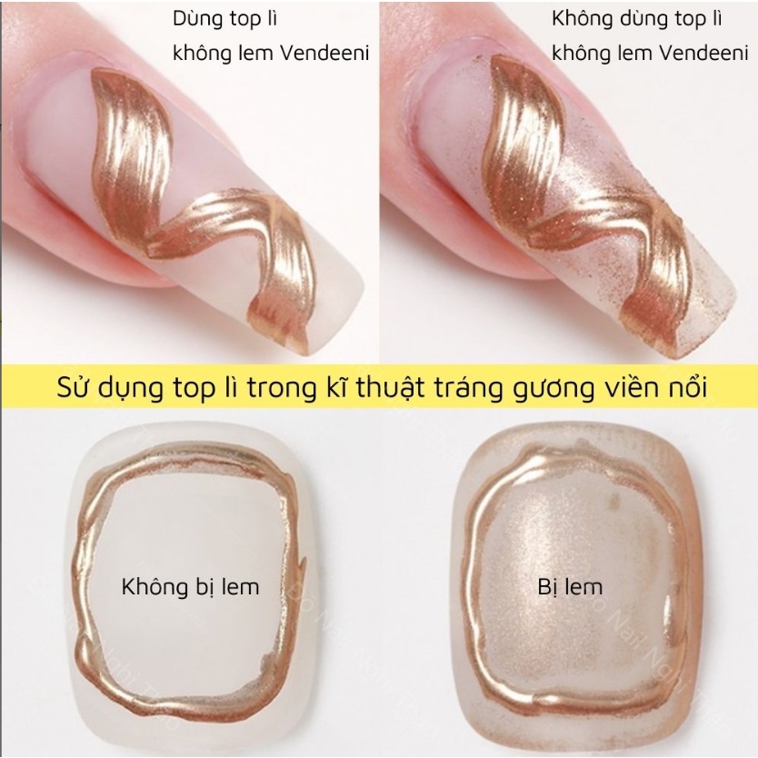 Top lì không lem Vendeeni 15ml - Phụ kiện làm nail chuyên nghiệp giá rẻ