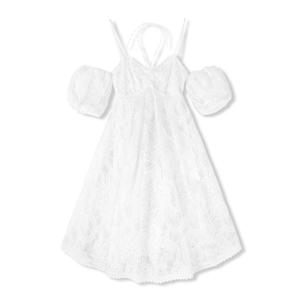 Đầm Ngắn Nữ Babydoll Lace Pumpkin , Chất Vải Ren Thoải Mái , WDN029-03 ,SOMEHOW