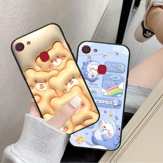 Ốp lưng Oppo F5 / F5 Youth / F7 in phẳng hình gấu hot trend cute