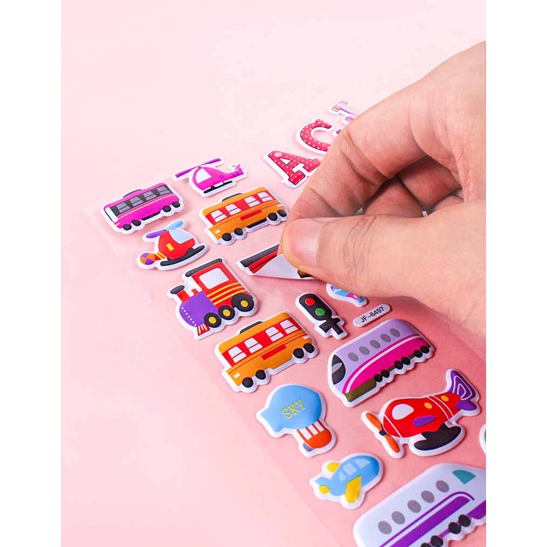 Hình dán sticker 3d nổi cute chống thấm nước dễ thương cho bé trai bé gái nhiều chủ đề