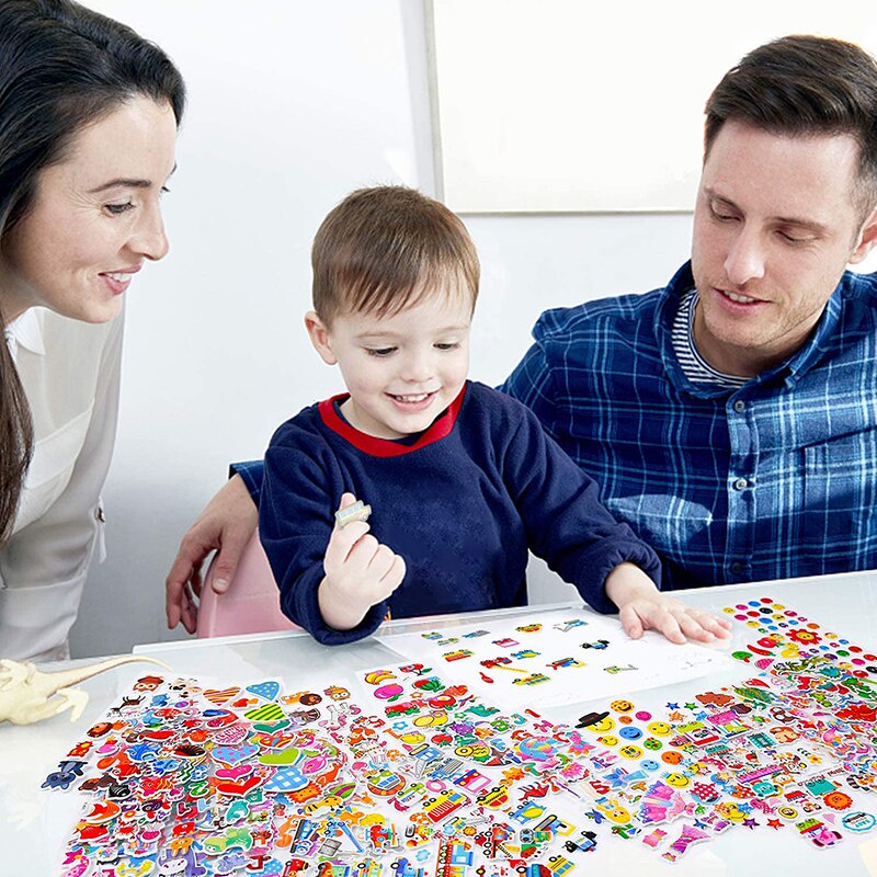 Hình dán sticker 3d nổi cute chống thấm nước dễ thương cho bé trai bé gái nhiều chủ đề