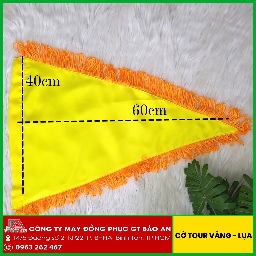 Cờ dẫn tour, cờ hướng dẫn viên du lịch, cờ dẫn đoàn du lịch, cờ tua rua nhiều màu - Nón kết du lịch trắng phối