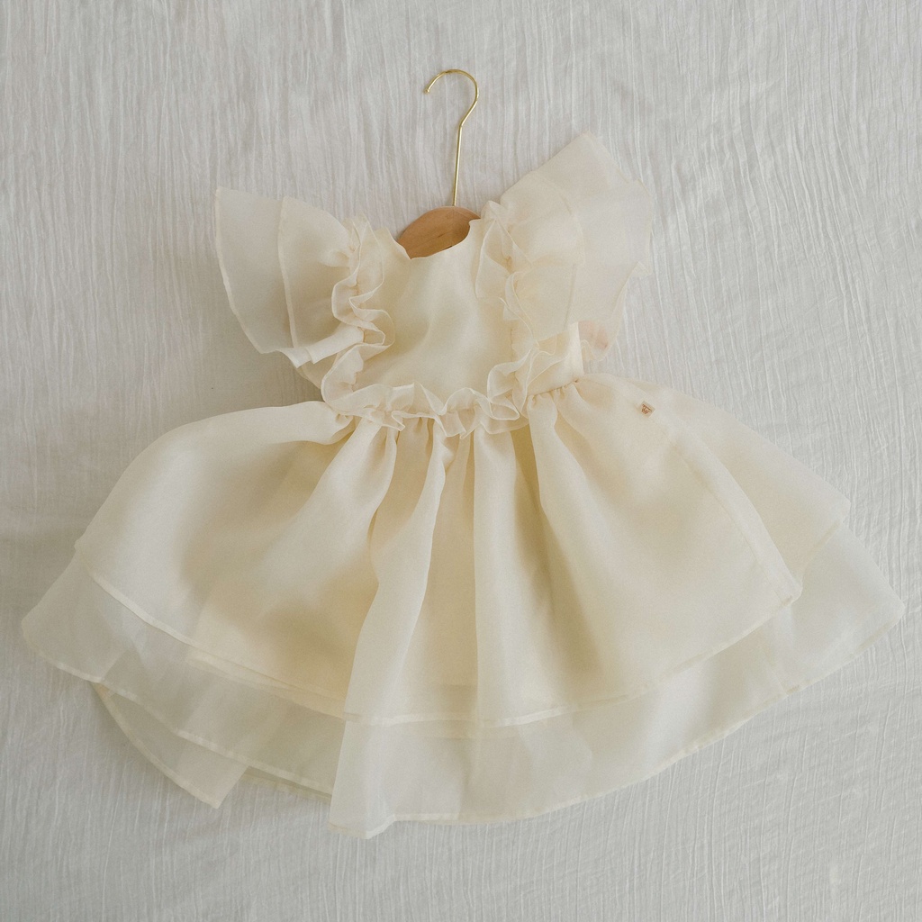 Váy cho bé Sora.bébé Clarina Dress chất liệu organza cao cấp lót lụa bồng xòe đáng yêu