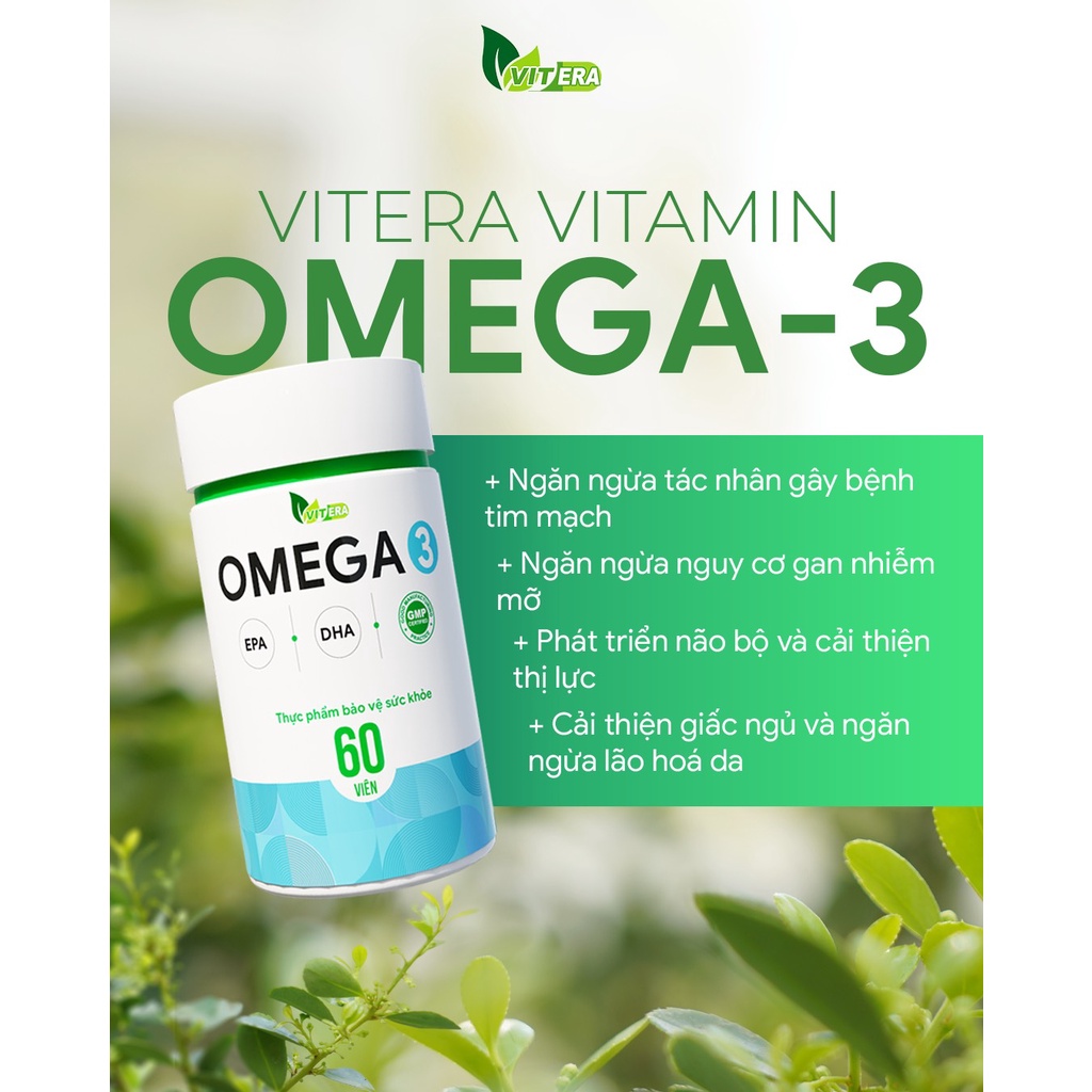 Viên uống bổ sung Omega 3 Vitera lọ 60 viên