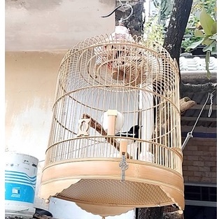 Khung lồng chim chòe than chất liệu trúc, tre già xử lý mọt đường kính 34 cao cấp tự lắp ráp cực dễ LC101