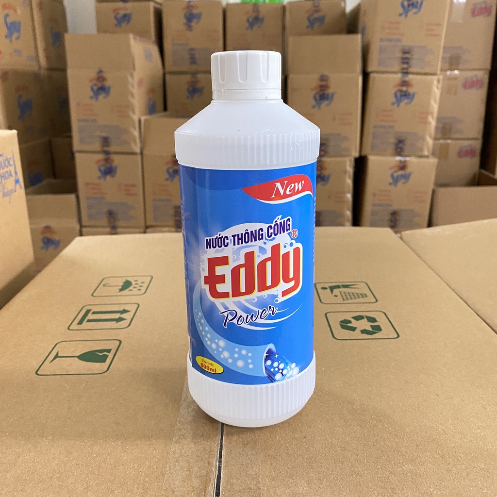 Nước thông cống EDDY 600ml phân hủy cặn bã trong đường ống rêu rác trong nhà tắm