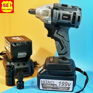 Máy Siết Bulong HITACHI 199V -  Động Cơ Không Chổi Than -Máy Siết Bulong, Máy Bắn Vít , Máy siết bu lông cầm tay
