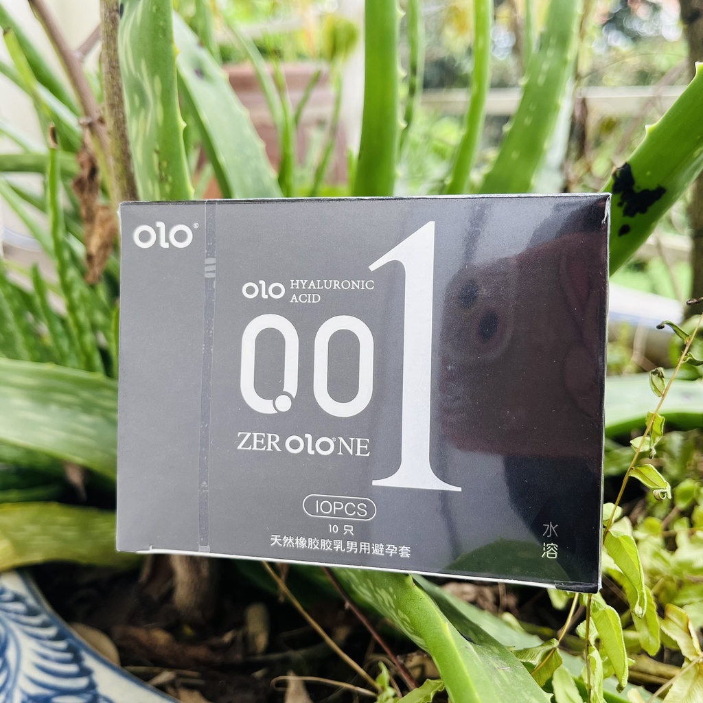 BAO CAO SU OLO 0.01 ĐEN  VANI - Hộp 10 chiếc - BCS Siêu mỏng nhiều gel - Shop chuyên sỉ