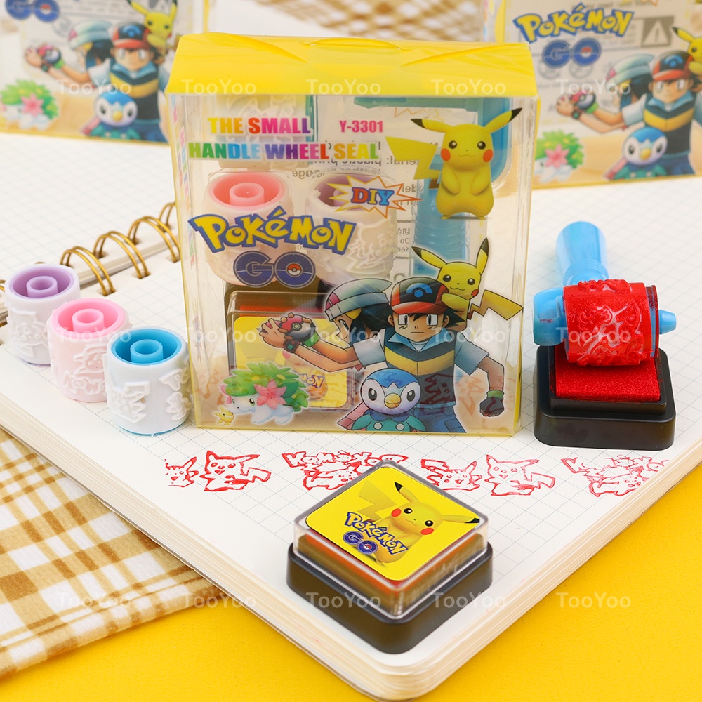 Con dấu lăn Pikachu Pokemon mini dễ thương cute TooYoo BK00626