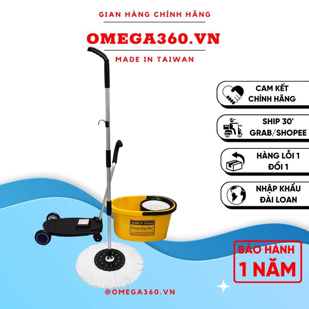 BỘ LAU NHÀ OMEGA MOP PLUS NHẬP KHẨU ĐÀI LOAN