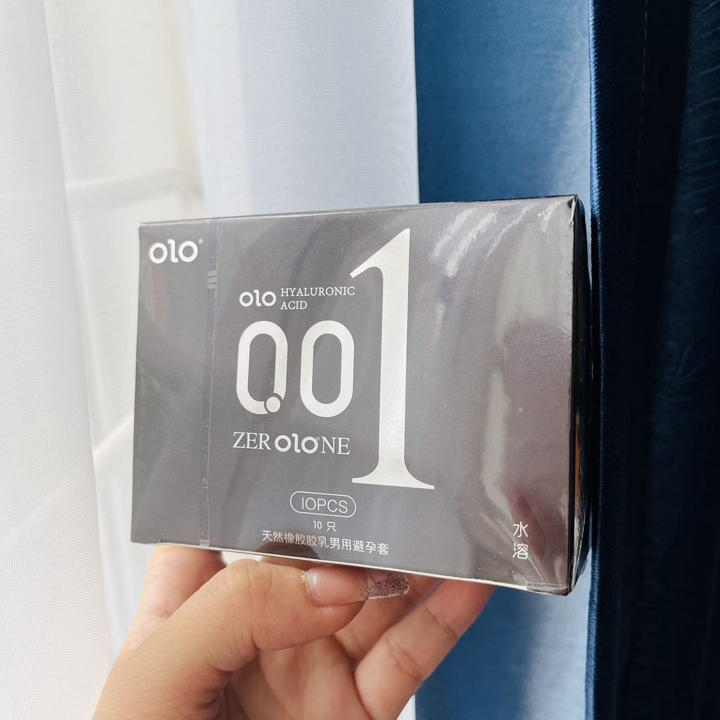 BAO CAO SU OLO 0.01 ĐEN  VANI - Hộp 10 chiếc - BCS Siêu mỏng nhiều gel - Shop chuyên sỉ