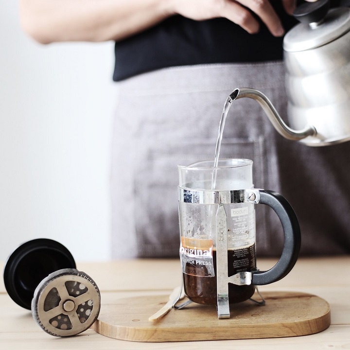 Bình Pha cà phê Nén Kiểu Pháp Tặng kèm Thìa Nhựa Đong Cafe Tiện Dụng