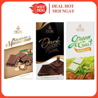 Socola trà xanh/sữa mắc ca/đen henk thanh 100g