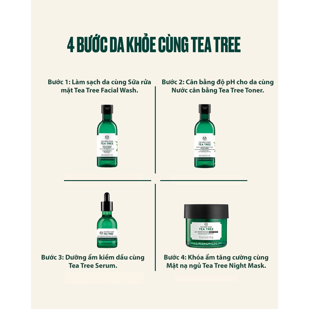 Sữa rửa mặt dạng gel The Body Shop Tea Tree Skin Clearing Facial Wash 250ml