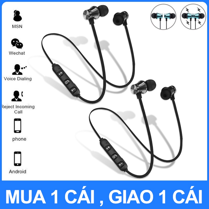 Tai nghe bluetooth không dây đầu nam châm thể thao XT11 Mua 1 cái , giao 1 cái