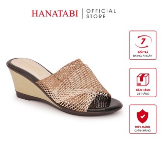 Dép Nữ Hanatabi Quai Lưới Đế Xuồng Cao 7cm Mã HNDEL7F795