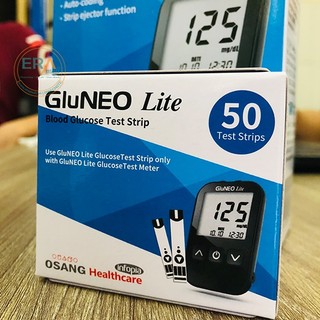 Bộ que thử đường huyết Gluneo date xa  + Tặng kèm theo kim chích. 50 que thử đường huyết gluneo + 50 kim