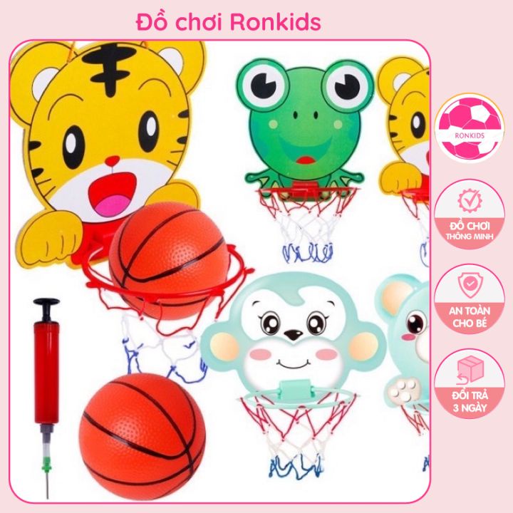 Bộ bóng rổ treo tường mini hình động vật kích thích bé vận động phát triển chiều cao⚡ SALE CỰC SỐC ⚡