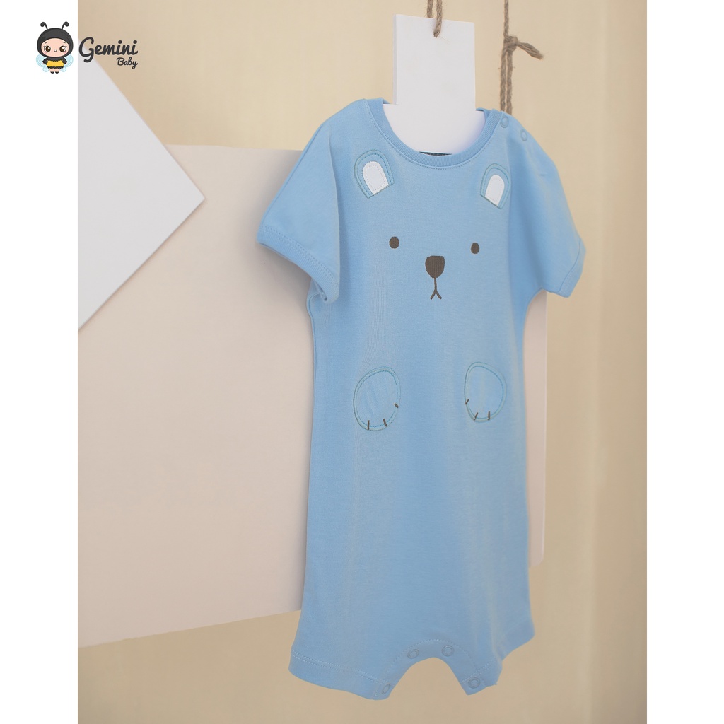 Đồ Bộ Cho Bé Lovekids, màu xanh 100% cotton thoáng mát - size từ 3 đến 18 tháng