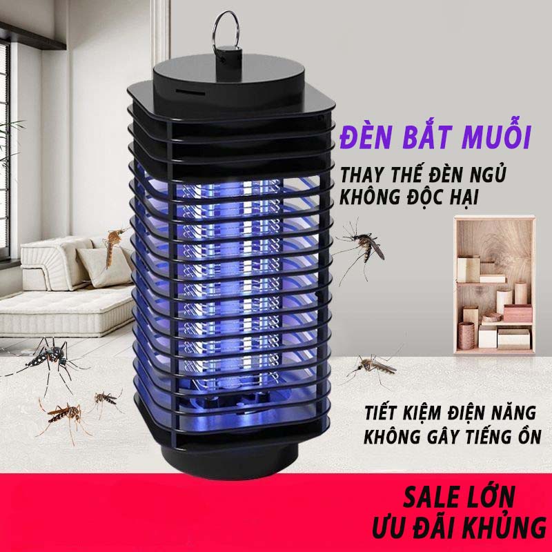 Đèn bắt muỗi diệt đuổi muỗi thay thế đèn ngủ diệt côn trùng tự động thông minh cao cấp bằng điện quang ánh sáng xanh