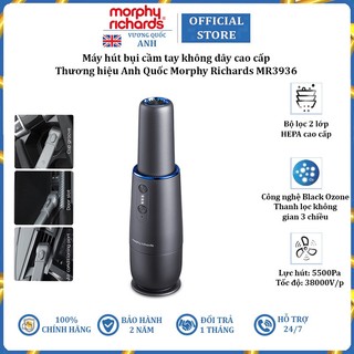 Máy hút bụi cầm tay không dây cao cấp, công suất 70W thương hiệu Morphy Richards MR3936 - Hàng Chính Hãng