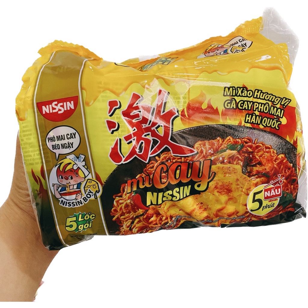 Combo 10 gói mì Cay phô mai Nissin Chuẩn Vị Hàn Quốc- mỗi gói 72g