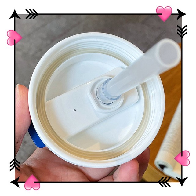 Bình Nước mini Có Ống Hút Thiết Kế Dễ Thương Cho Học Sinh
