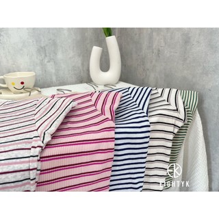 Áo Croptop Tay Ngắn Sọc EIGHTYK