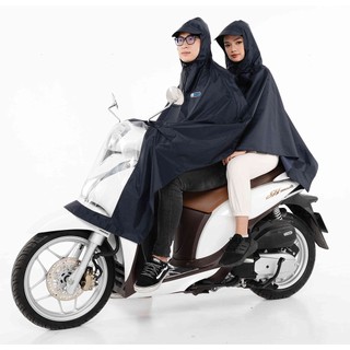 Áo mưa choàng kính Sơn Thủy (Có lỗ xỏ gương, bóng kính che đèn xe)